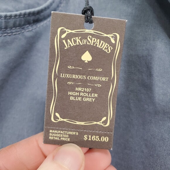 NWT Jack of Spades High Roller Comfort Fit Straight Leg Blue Grey 32x32 Trouser - Picture 4 of 14